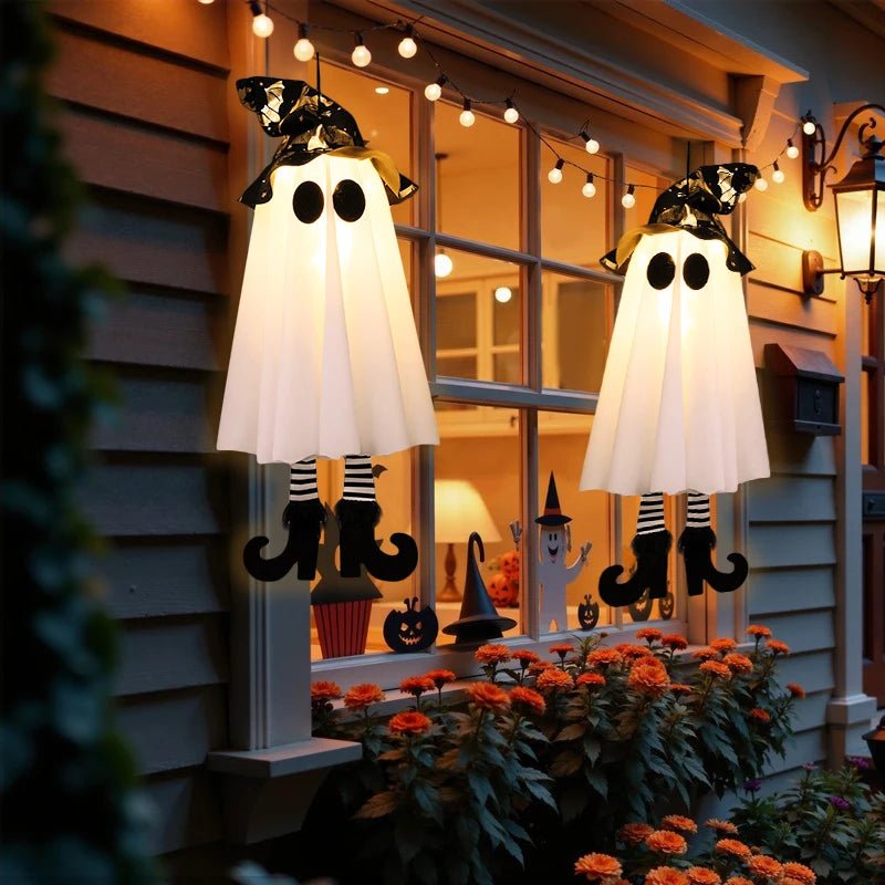 Halloween LED Light Up Witch Ghost Decorations – Indoor and Outdoor Hanging Ornaments - Onlytenbucks.com
