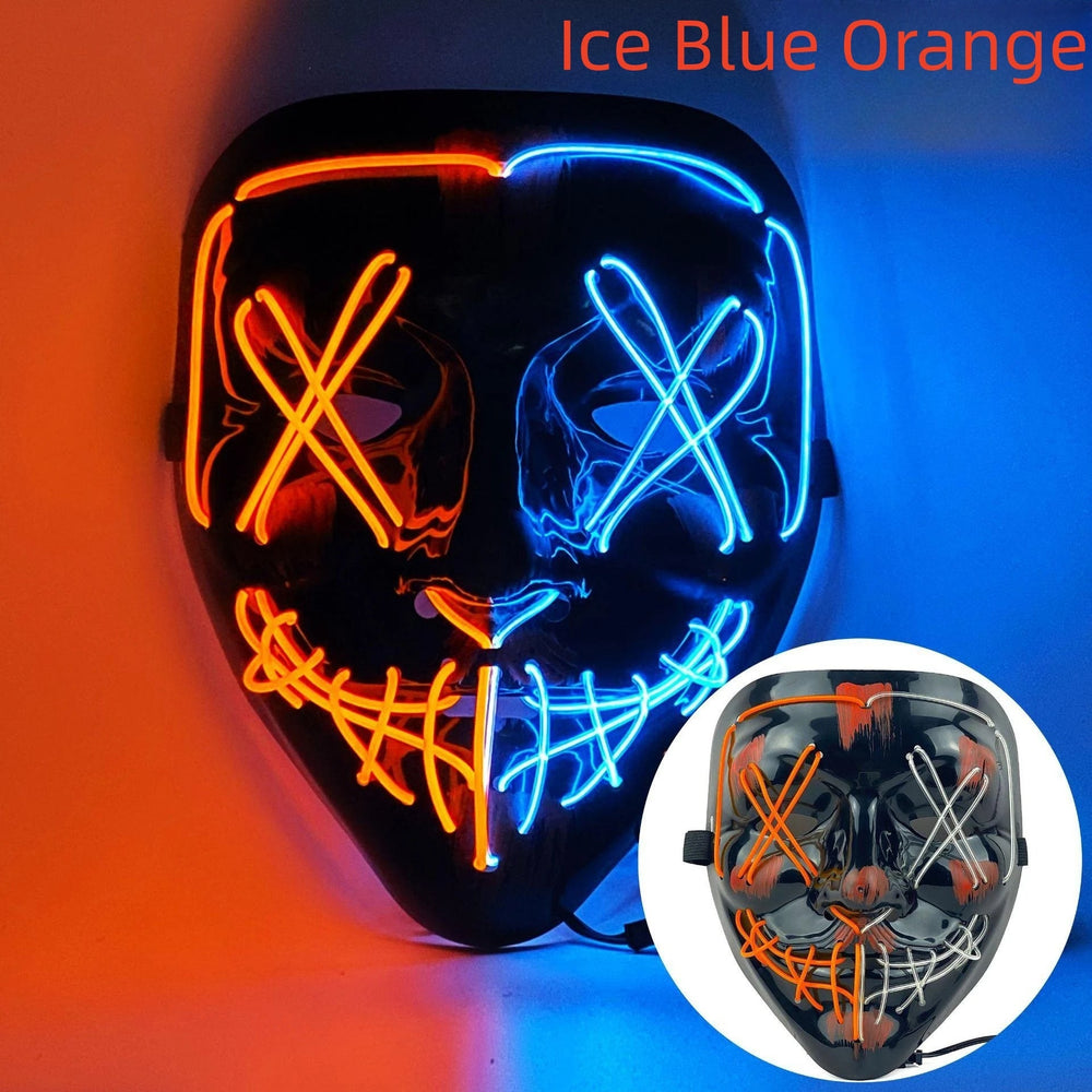 Halloween Neon LED Purge Mask – Light - Up Masquerade Party Accessory - Onlytenbucks.com
