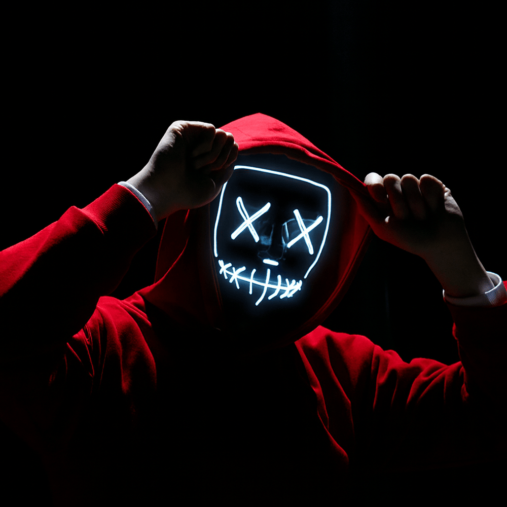 Halloween Neon LED Purge Mask – Light - Up Masquerade Party Accessory - Onlytenbucks.com