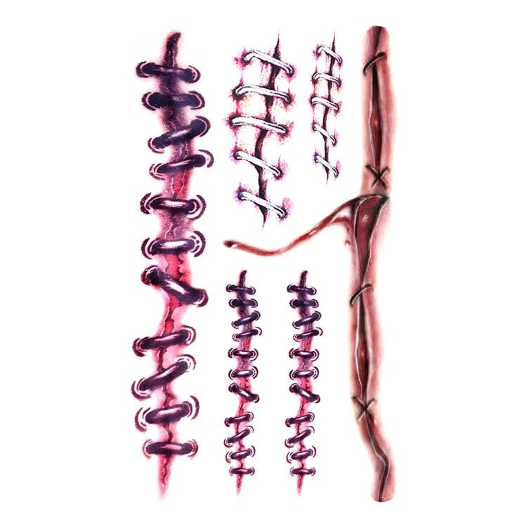 Halloween Scar Temporary Tattoo Stickers – 5 Sheets - Onlytenbucks.com