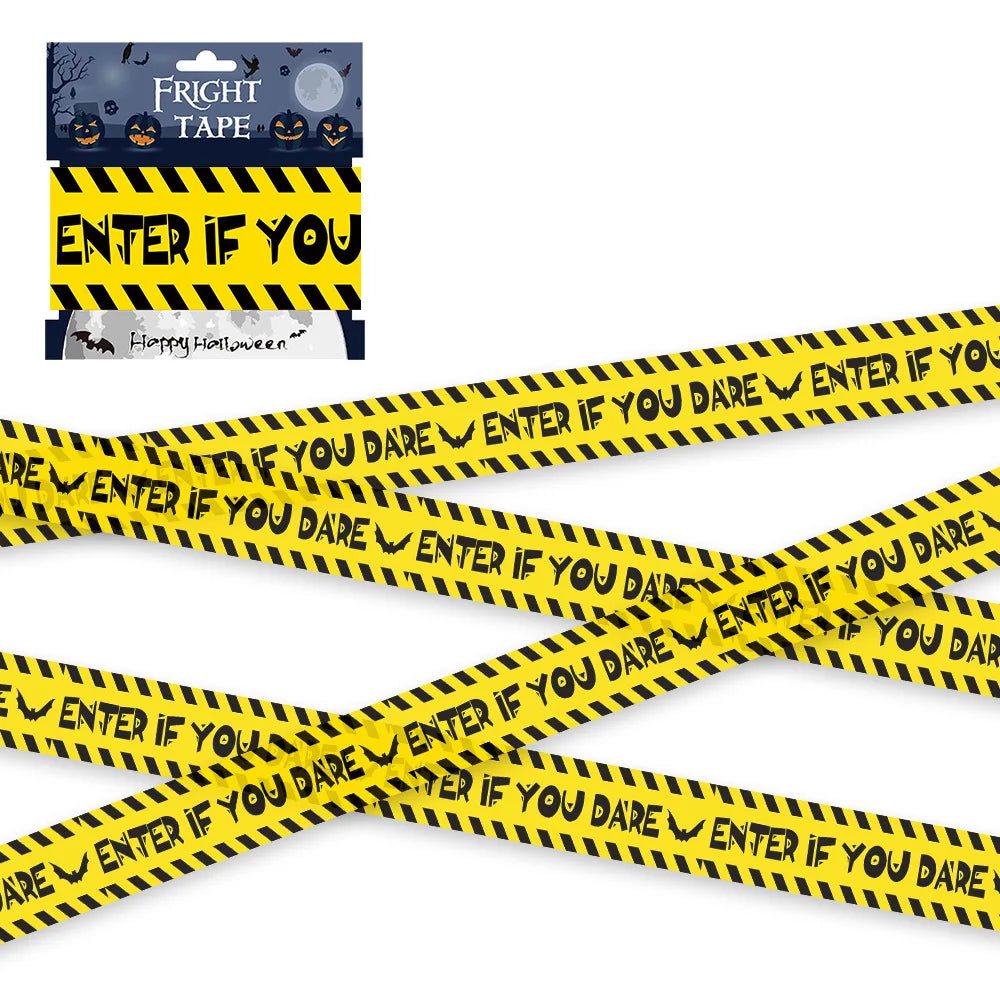 Halloween Skull Head Warning Tape – 19.69 ft x 3.15 - Onlytenbucks.com