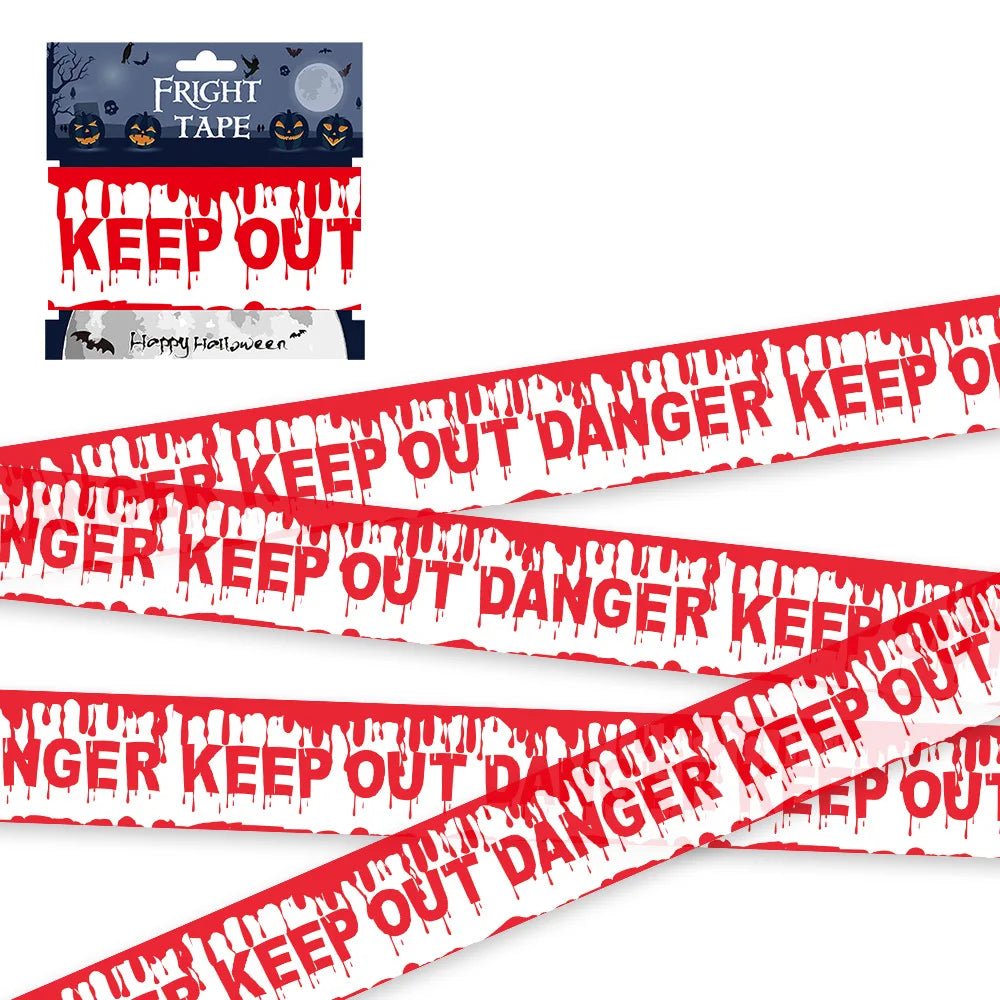 Halloween Skull Head Warning Tape – 19.69 ft x 3.15 - Onlytenbucks.com