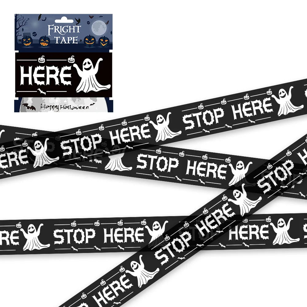 Halloween Skull Head Warning Tape – 19.69 ft x 3.15 - Onlytenbucks.com