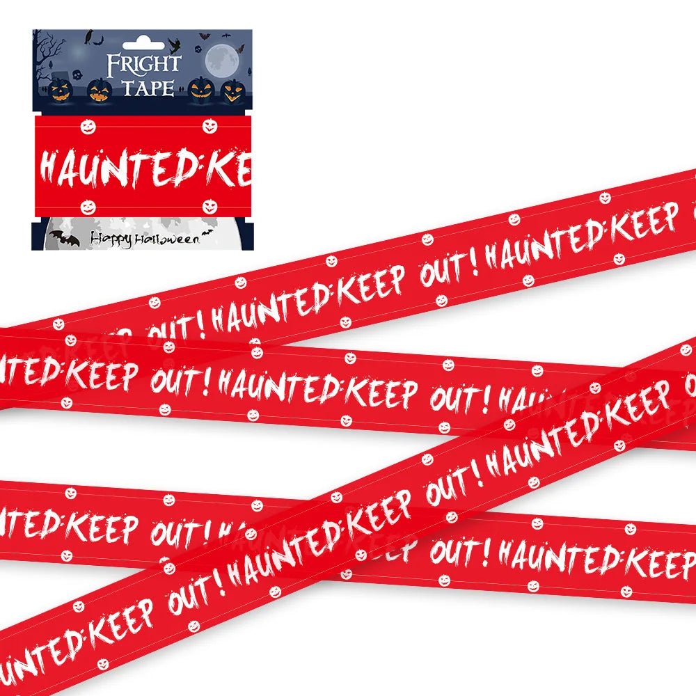 Halloween Skull Head Warning Tape – 19.69 ft x 3.15 - Onlytenbucks.com