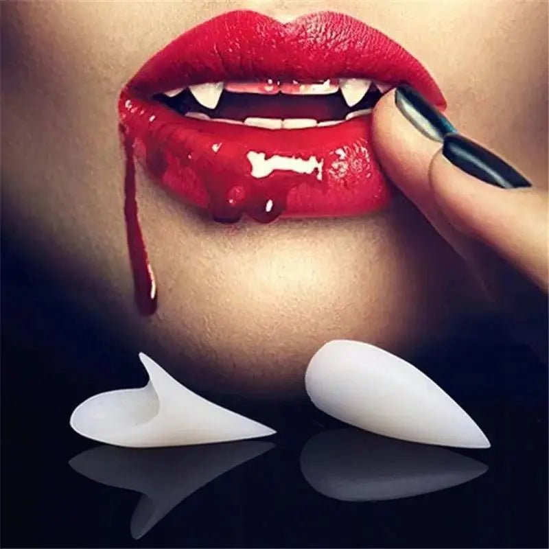 Halloween Vampire and Zombie Denture Set – Realistic Party Prop with Adhesive - Onlytenbucks.com