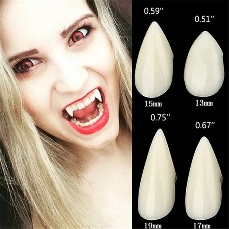 Halloween Vampire and Zombie Denture Set – Realistic Party Prop with Adhesive - Onlytenbucks.com