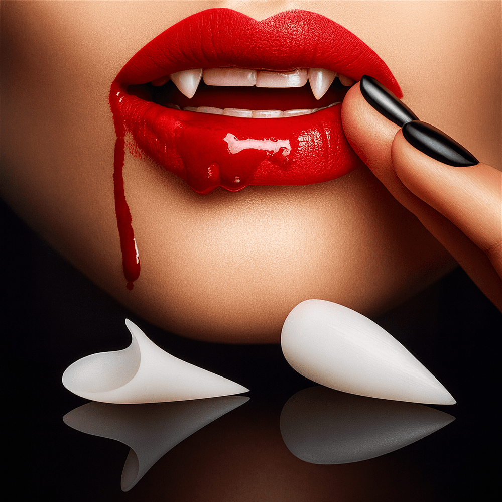 Halloween Vampire and Zombie Denture Set – Realistic Party Prop with Adhesive - Onlytenbucks.com