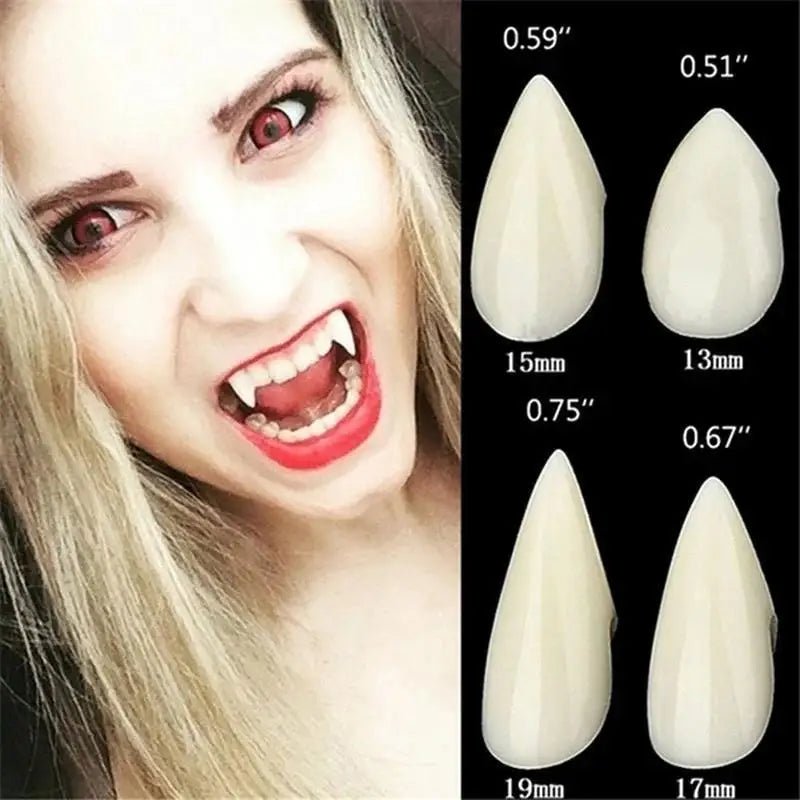 Halloween Vampire and Zombie Denture Set – Realistic Party Prop with Adhesive - Onlytenbucks.com
