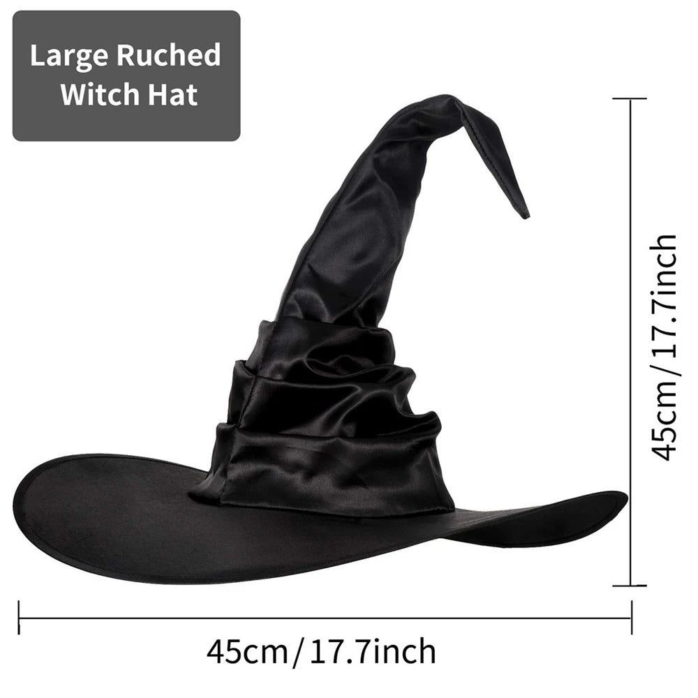 Halloween Wizard Hat – Black Oxford Cloth Magician Witch Hat - Onlytenbucks.com