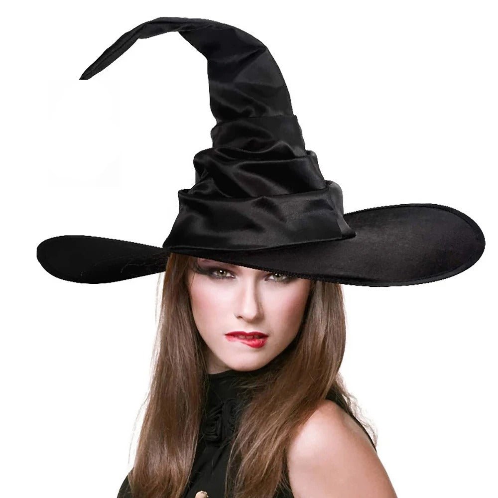 Halloween Wizard Hat – Black Oxford Cloth Magician Witch Hat - Onlytenbucks.com
