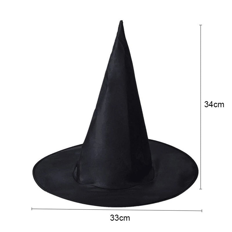 Halloween Wizard Hat – Black Oxford Cloth Magician Witch Hat - Onlytenbucks.com