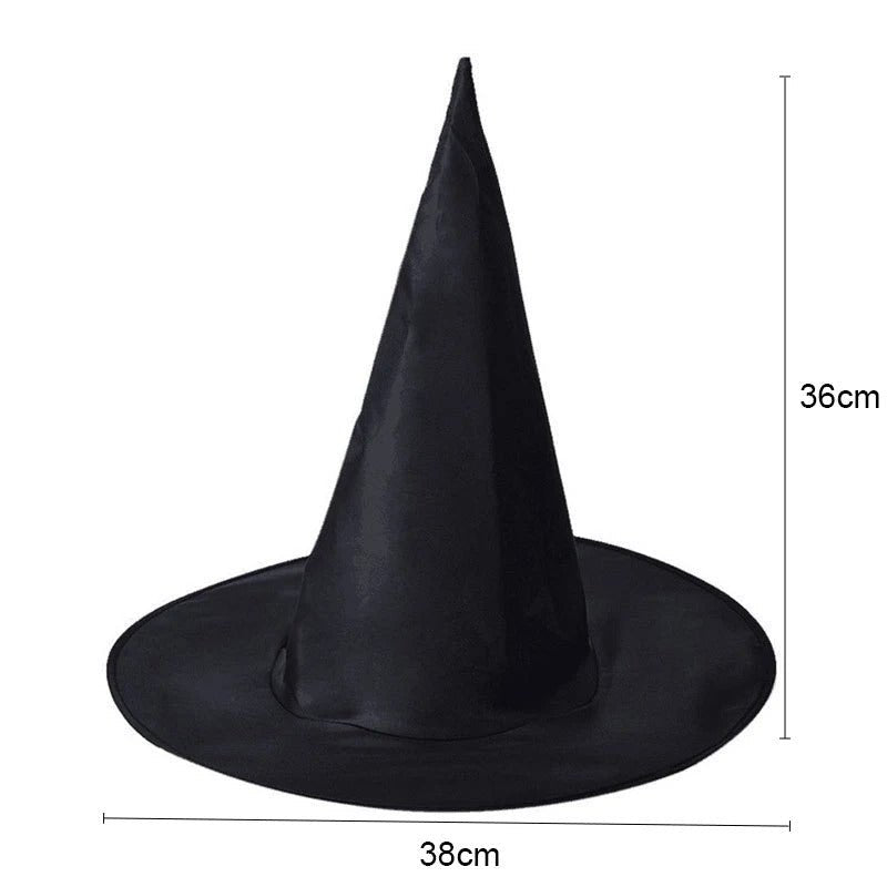 Halloween Wizard Hat – Black Oxford Cloth Magician Witch Hat - Onlytenbucks.com