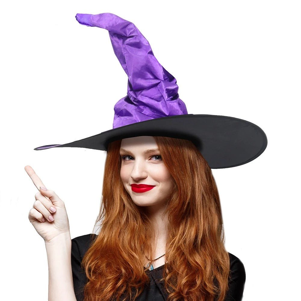 Halloween Wizard Hat – Black Oxford Cloth Magician Witch Hat - Onlytenbucks.com