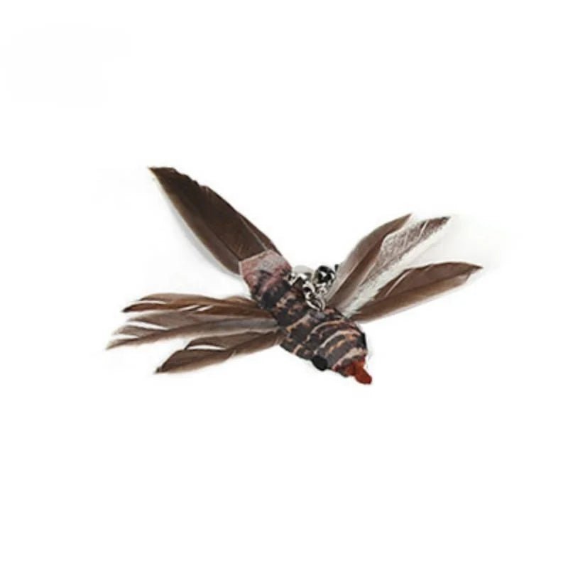 Hands - Free Feather Cat Wand with Bell – Suction Cup Interactive Toy - Onlytenbucks.com
