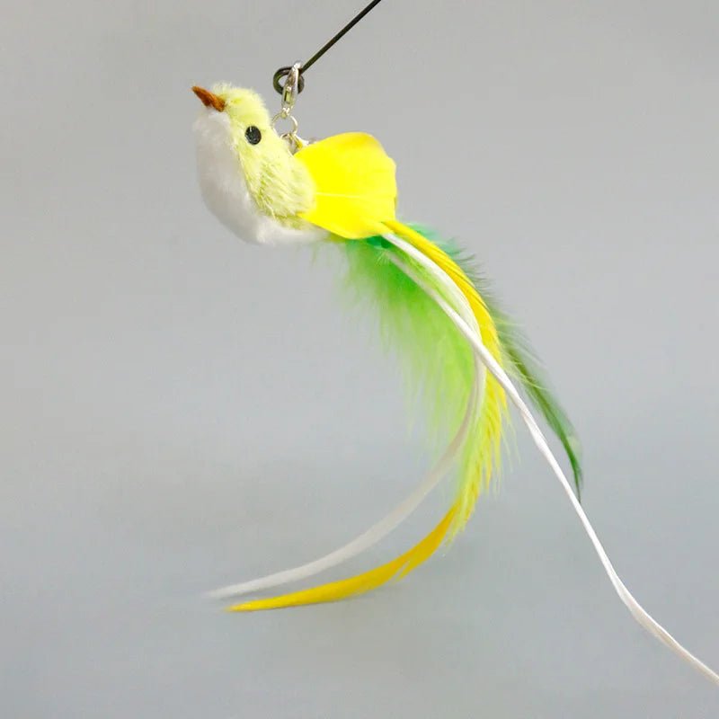 Hands - Free Feather Cat Wand with Bell – Suction Cup Interactive Toy - Onlytenbucks.com