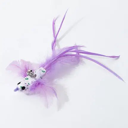 Hands - Free Feather Cat Wand with Bell – Suction Cup Interactive Toy - Onlytenbucks.com