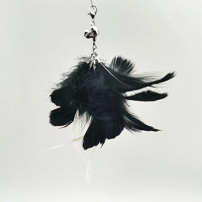 Hands - Free Feather Cat Wand with Bell – Suction Cup Interactive Toy - Onlytenbucks.com