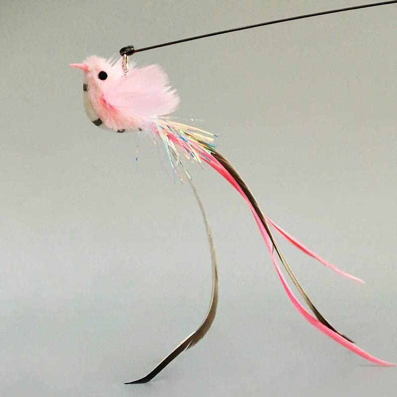 Hands - Free Feather Cat Wand with Bell – Suction Cup Interactive Toy - Onlytenbucks.com