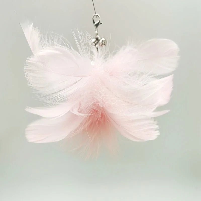 Hands - Free Feather Cat Wand with Bell – Suction Cup Interactive Toy - Onlytenbucks.com