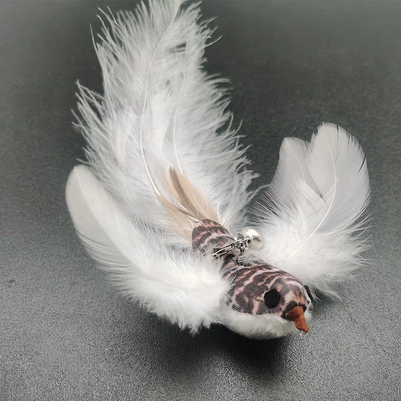 Hands - Free Feather Cat Wand with Bell – Suction Cup Interactive Toy - Onlytenbucks.com
