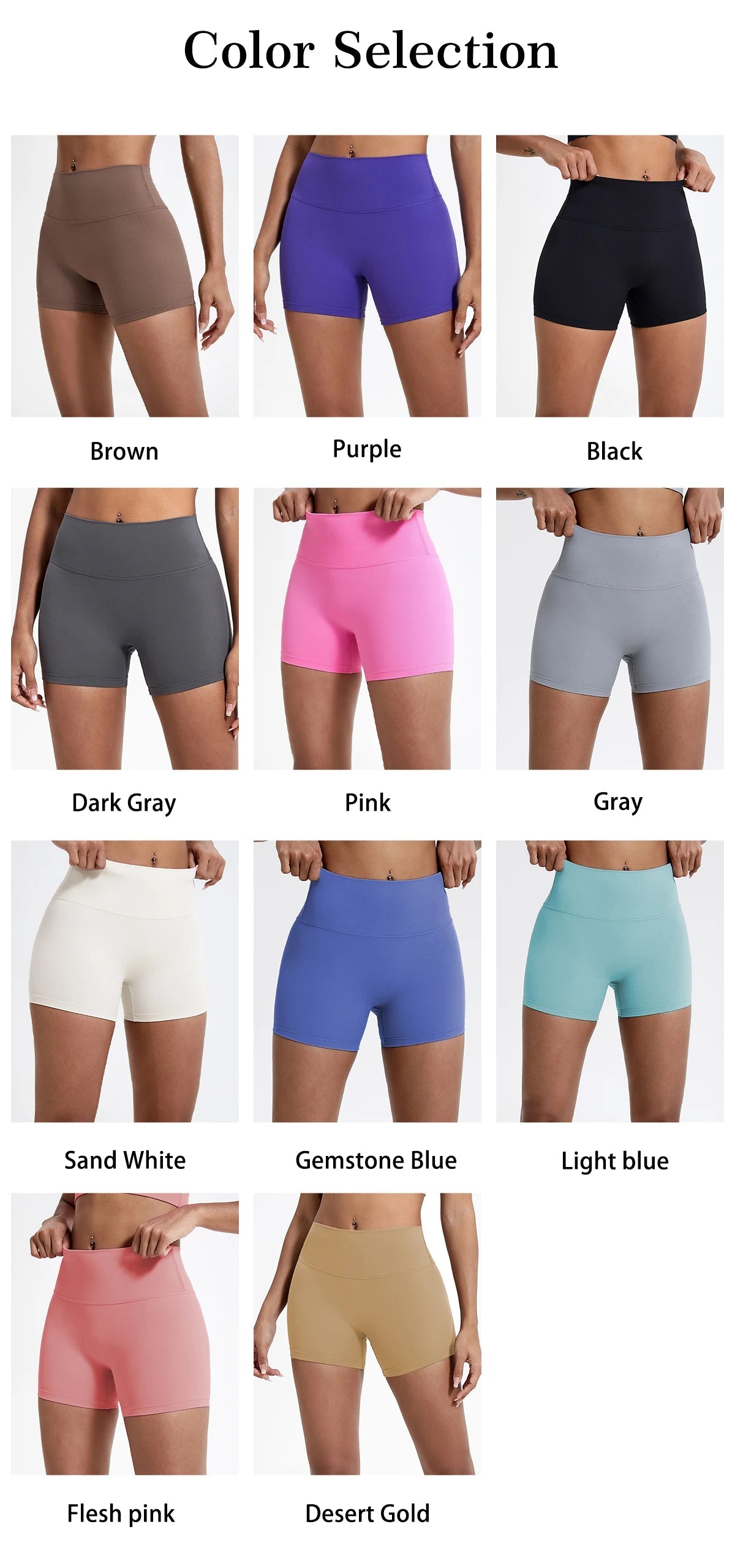 High Waist Compression Shorts – Butt - Lifting Yoga and Fitness Leggings - Onlytenbucks.com