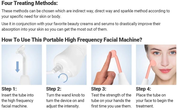 High Frequency Skin Therapy Wand – Portable Handheld Device - Onlytenbucks.com