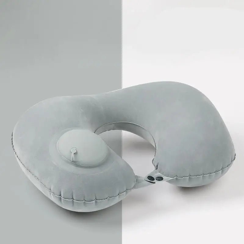 Inflatable U - Shaped Travel Neck Pillow – Portable Flocking Pillow - Onlytenbucks.com