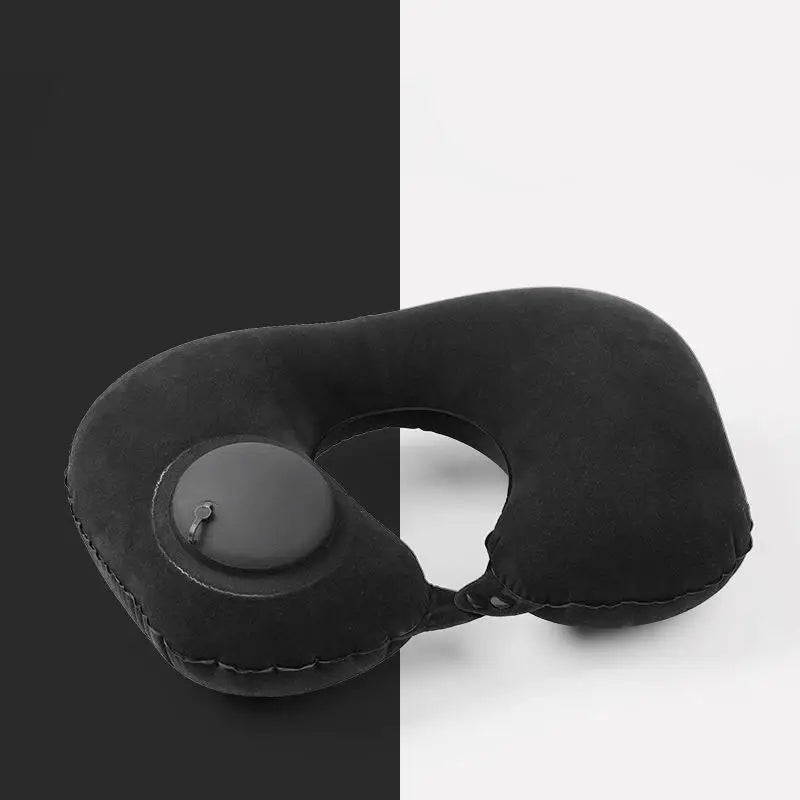 Inflatable U - Shaped Travel Neck Pillow – Portable Flocking Pillow - Onlytenbucks.com