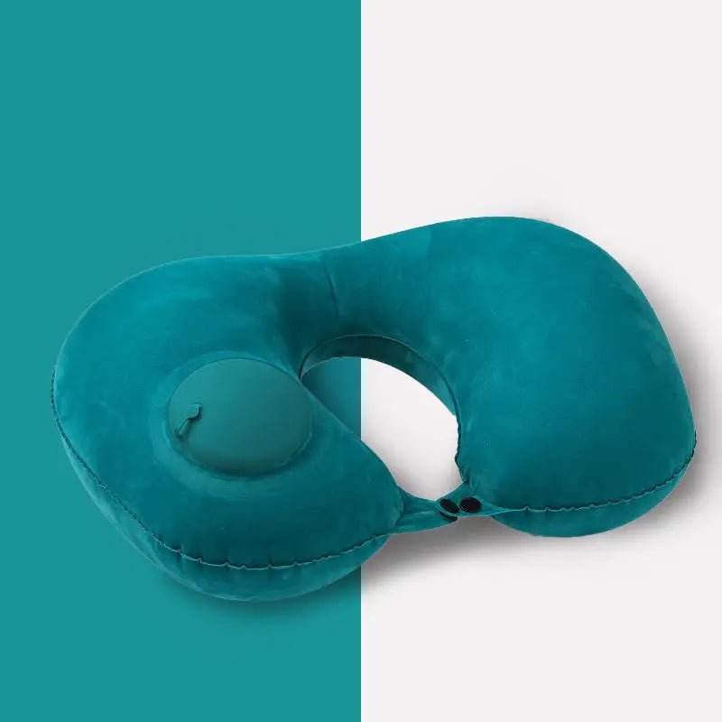 Inflatable U - Shaped Travel Neck Pillow – Portable Flocking Pillow - Onlytenbucks.com