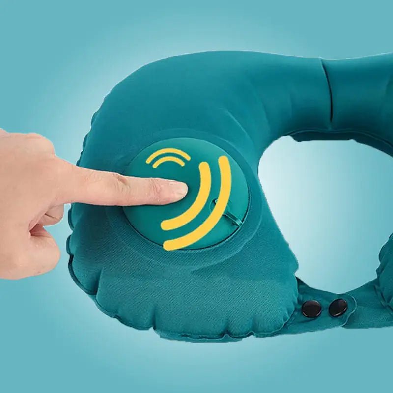 Inflatable U - Shaped Travel Neck Pillow – Portable Flocking Pillow - Onlytenbucks.com