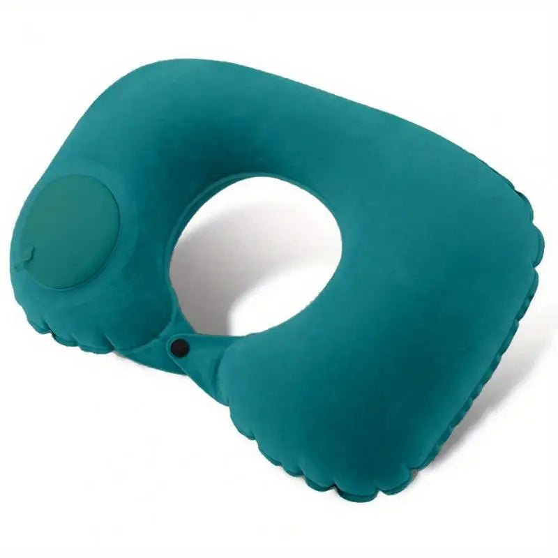 Inflatable U - Shaped Travel Neck Pillow – Portable Flocking Pillow - Onlytenbucks.com