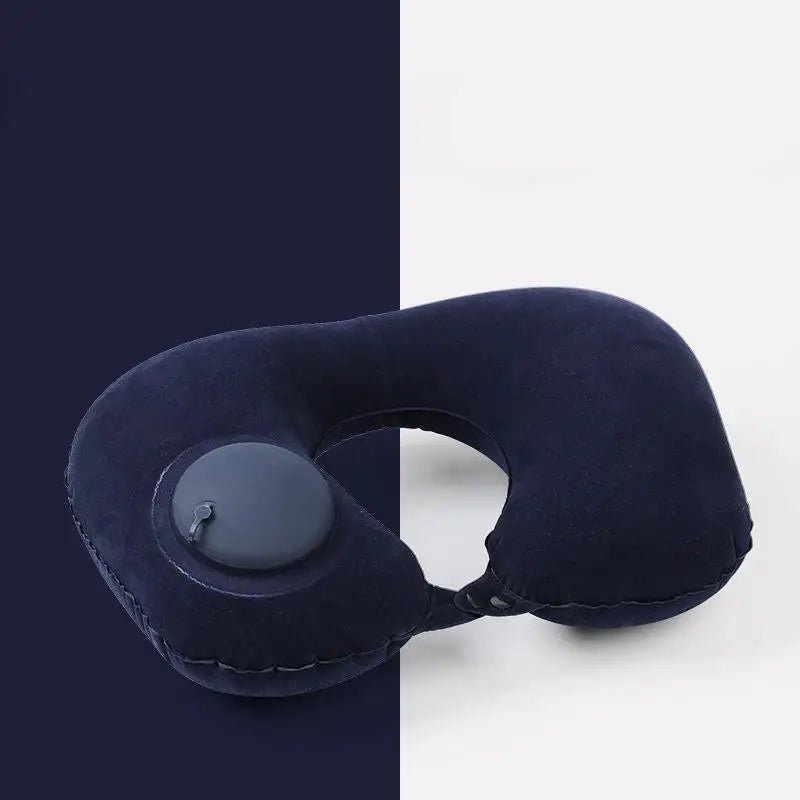 Inflatable U - Shaped Travel Neck Pillow – Portable Flocking Pillow - Onlytenbucks.com