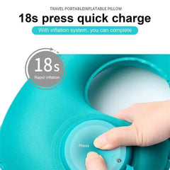Inflatable U - Shaped Travel Neck Pillow – Portable Flocking Pillow - Onlytenbucks.com