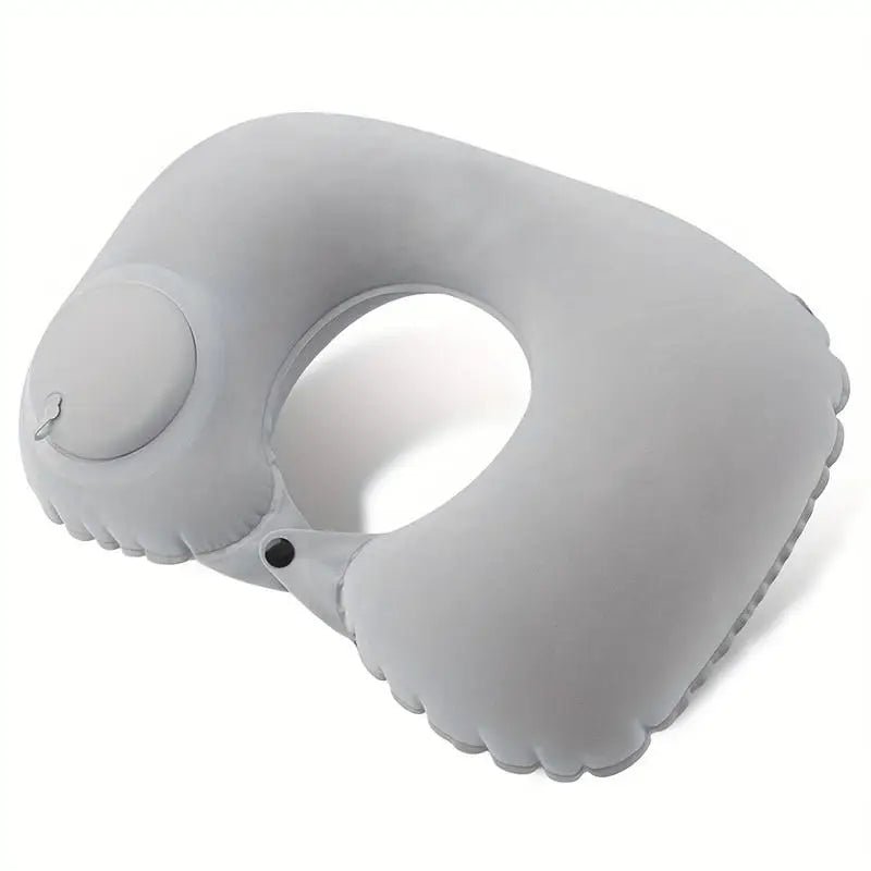 Inflatable U - Shaped Travel Neck Pillow – Portable Flocking Pillow - Onlytenbucks.com