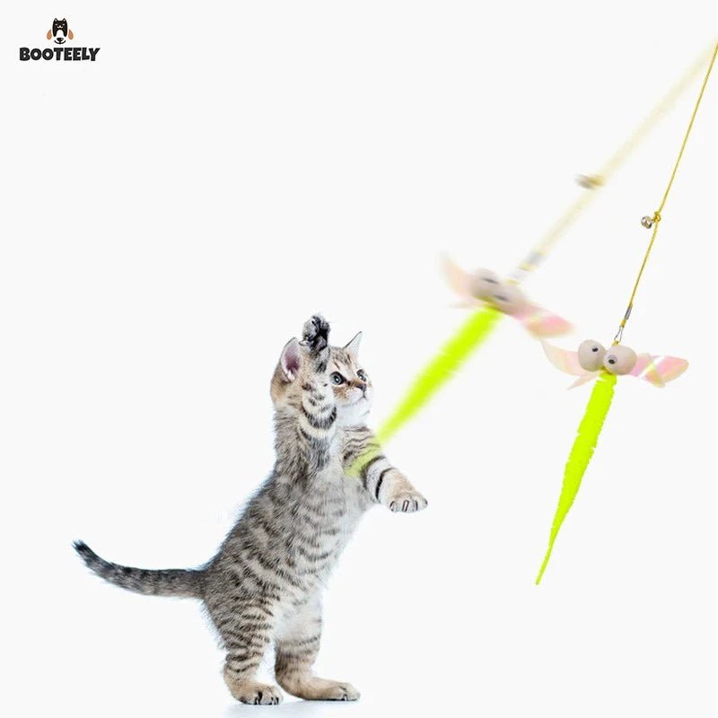 Interactive Hanging Cat Toy – Feather and Rope Teaser - Onlytenbucks.com