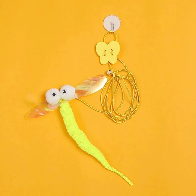 Interactive Hanging Cat Toy – Feather and Rope Teaser - Onlytenbucks.com