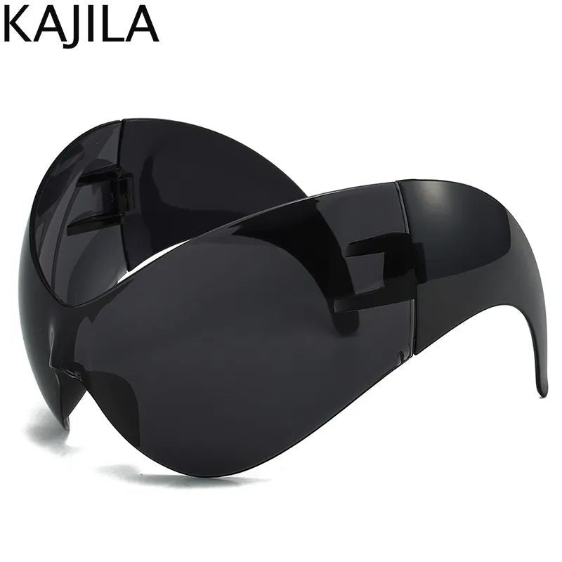 Oversized Y2K Sport Sunglasses – UV400 Windproof Steampunk - Onlytenbucks.com