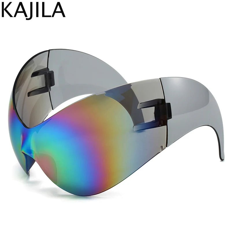Oversized Y2K Sport Sunglasses – UV400 Windproof Steampunk - Onlytenbucks.com