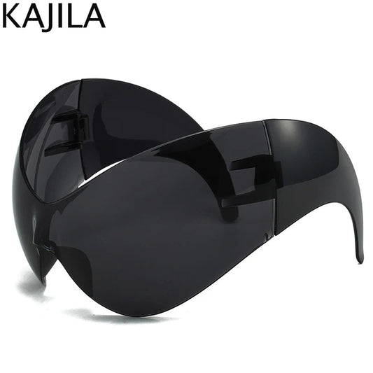 Oversized Y2K Sport Sunglasses – UV400 Windproof Steampunk - Onlytenbucks.com