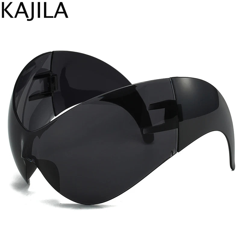 Oversized Y2K Sport Sunglasses – UV400 Windproof Steampunk - Onlytenbucks.com