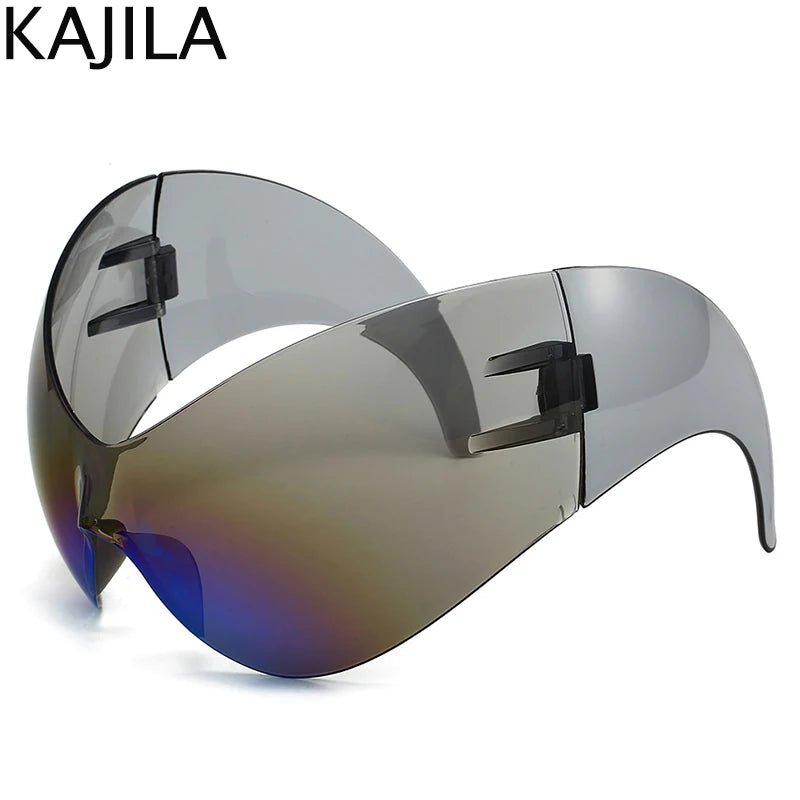 Oversized Y2K Sport Sunglasses – UV400 Windproof Steampunk - Onlytenbucks.com