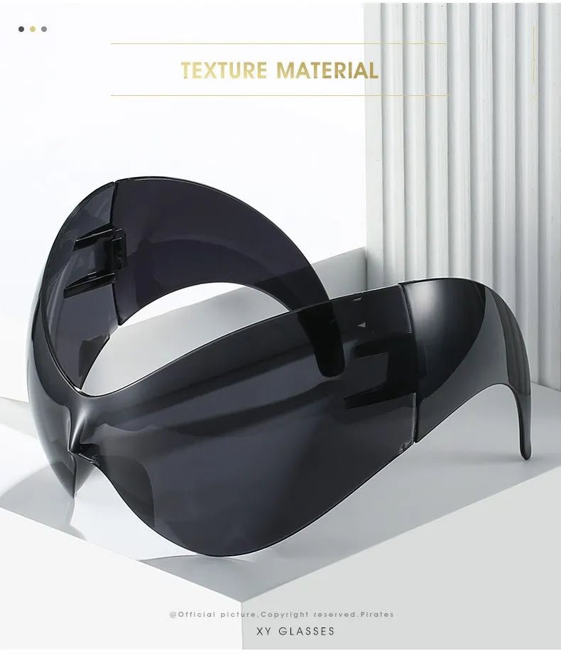 Oversized Y2K Sport Sunglasses – UV400 Windproof Steampunk - Onlytenbucks.com