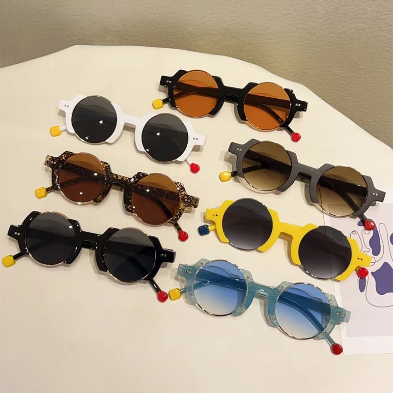 Women’s Circular Sunglasses – UV400 Alloy Frame Hip - Hop - Onlytenbucks.com