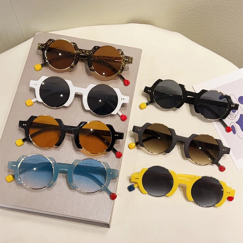 Women’s Circular Sunglasses – UV400 Alloy Frame Hip - Hop - Onlytenbucks.com