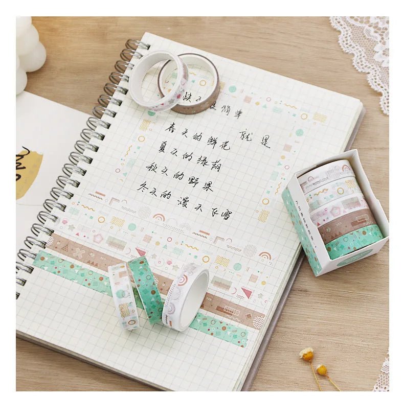 Kawaii Washi Tape Set – 5 Rolls - Onlytenbucks.com