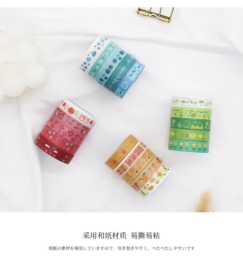 Kawaii Washi Tape Set – 5 Rolls - Onlytenbucks.com