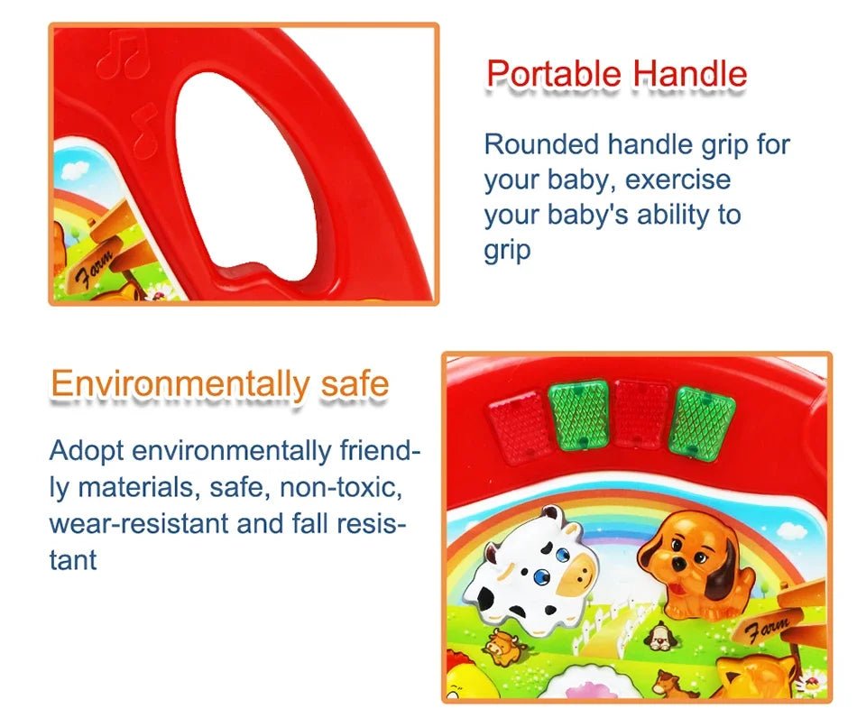 Kids Cartoon Piano Keyboard Toy – Educational Instrument - Onlytenbucks.com