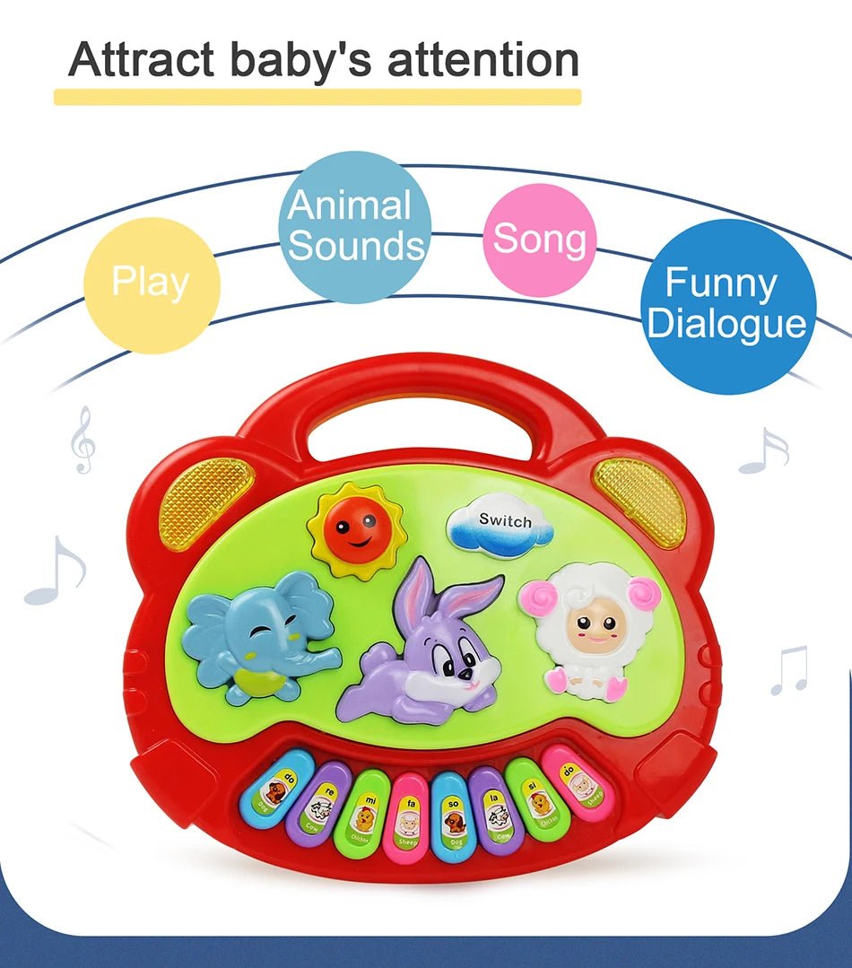 Kids Cartoon Piano Keyboard Toy – Educational Instrument - Onlytenbucks.com