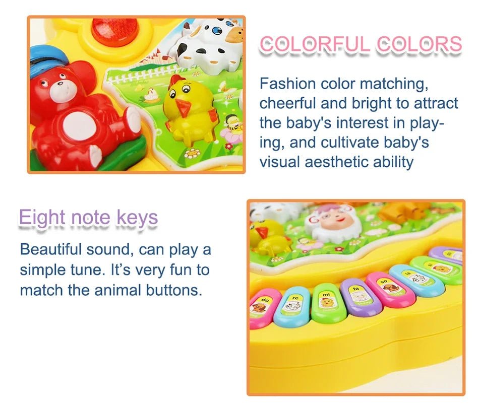 Kids Cartoon Piano Keyboard Toy – Educational Instrument - Onlytenbucks.com
