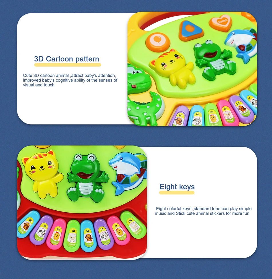 Kids Cartoon Piano Keyboard Toy – Educational Instrument - Onlytenbucks.com